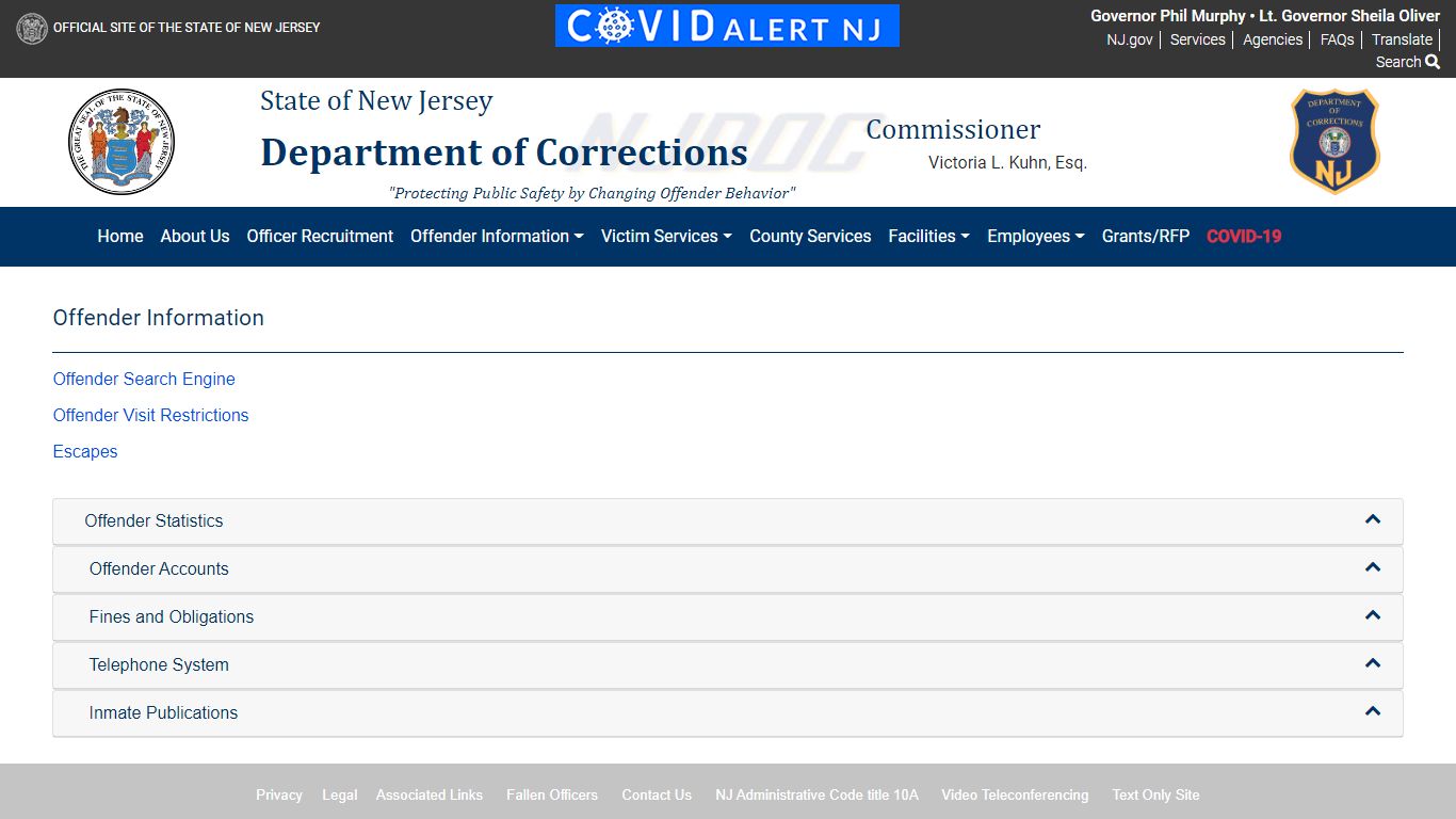 The Official Website for the New Jersey Department of ...